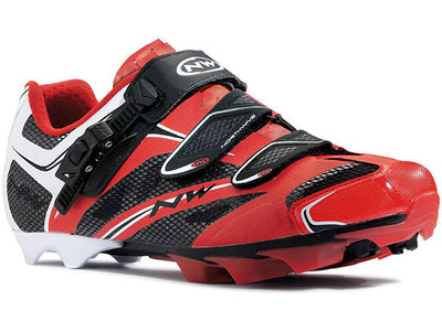 Northwave Scorpius SRS Clipless Shoes-Red/Black/White