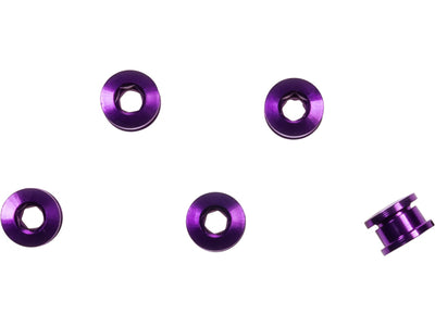 Generic Alloy Chainring Bolts-Purple
