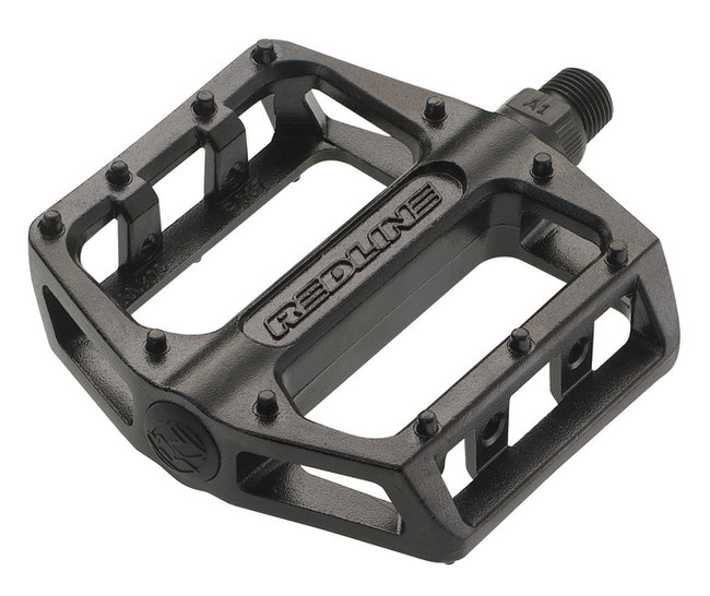 aluminum platform pedals Redline Loose Ball Bearing Lo-Profile Aluminum Platform Pedal-Black