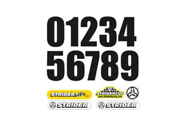 Strider Number Plate Stickers - 1