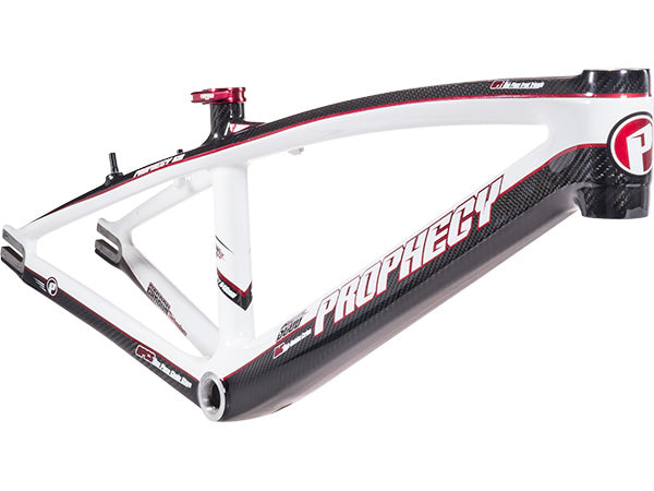 Prophecy Scud BMX Race Frame Kit-Black/White/Red - 2