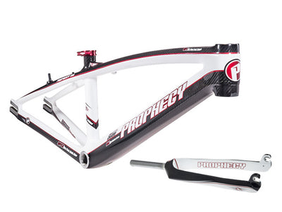Prophecy Scud BMX Race Frame Kit-Black/White/Red