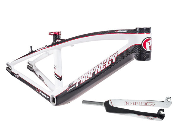 Prophecy Scud BMX Race Frame Kit-Black/White/Red - 1