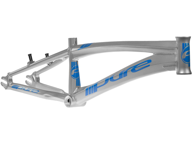 Pure V4 BMX Race Frame-Silver/Blue - 1