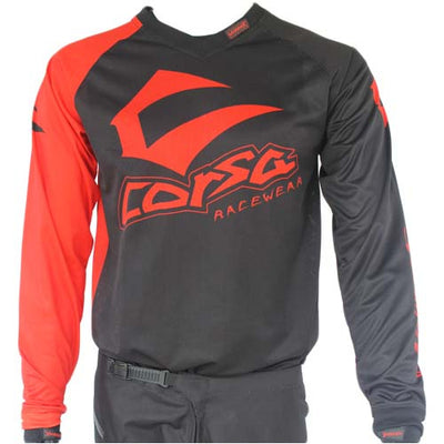 Corsa Warrior X BMX Race Jersey-Black/Red