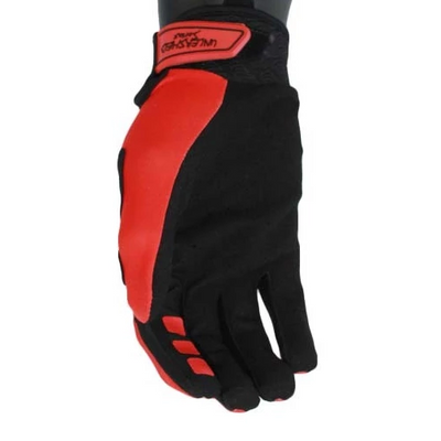Corsa Unleashed Velcro BMX Race Gloves-Red/Black