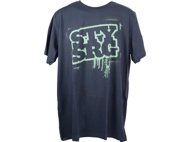 Stay Strong Stencil T-Shirt-Blue/Teal - 1