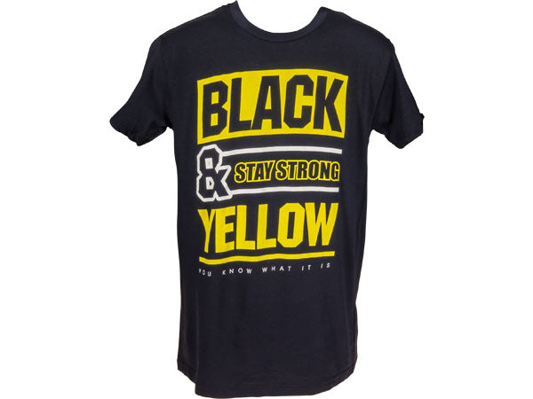 Stay Strong Black and Yellow T-Shirt-Black/Yellow - 1