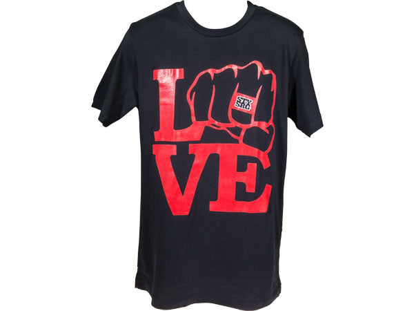 Stay Strong Love T-Shirt-Black/Red - 1