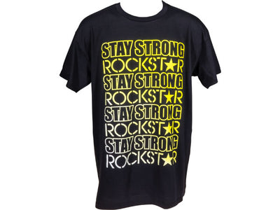 Stay Strong Rockstar T-Shirt-Black/Yellow