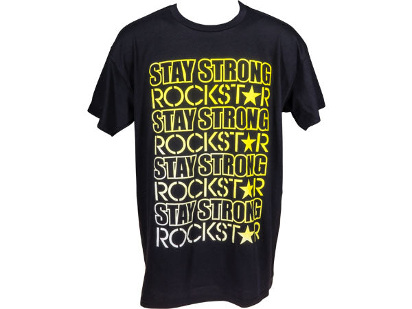 Stay Strong Rockstar T-Shirt-Black/Yellow - 1