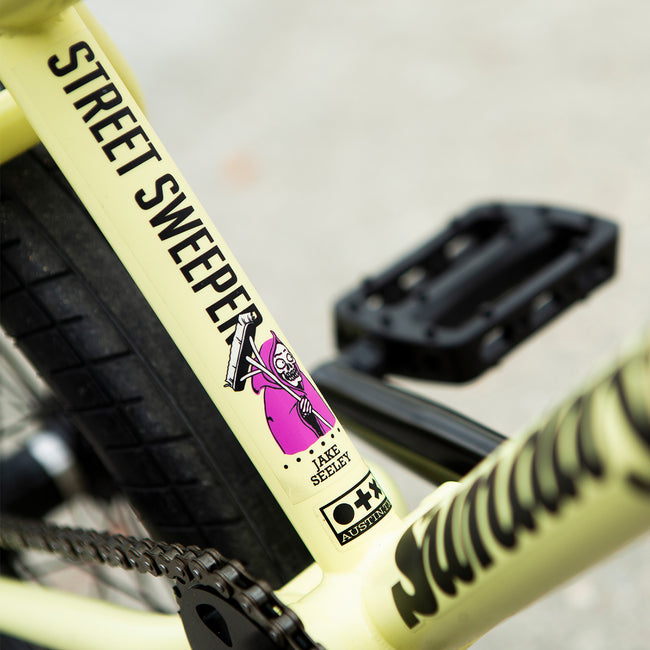 Sunday Street Sweeper RHD 20.75&quot;TT BMX Bike-Matte Notepad Yellow Jake Seeley Signature - 8