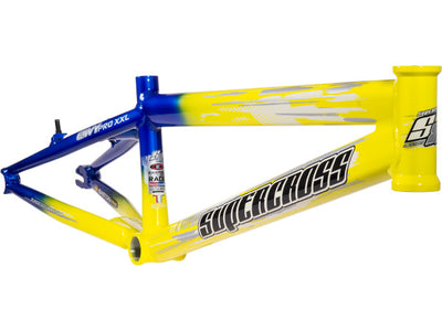 Supercross Envy V2 BMX Race Frame-Ltd Ed Yellow/Blue-Pro XXL