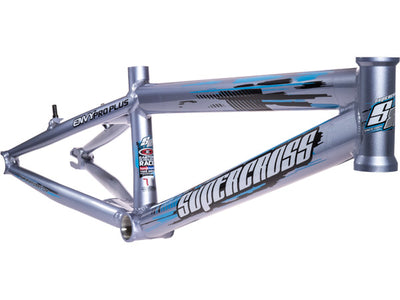 Supercross Envy V2 Aluminum BMX Race Frame-Silver Gray Blue