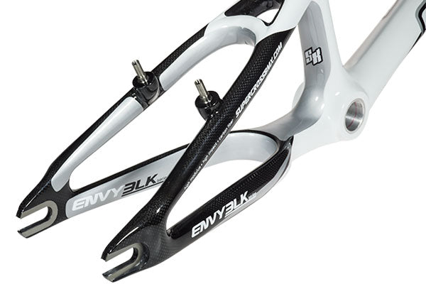 Supercross Envy BLK Carbon Fiber Race Frame-Carbon/White/Silver - 3