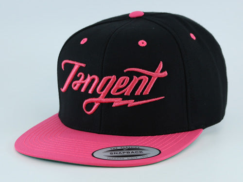 Tangent Bolt Snapback Hat-OSFA-Black/Pink - 1