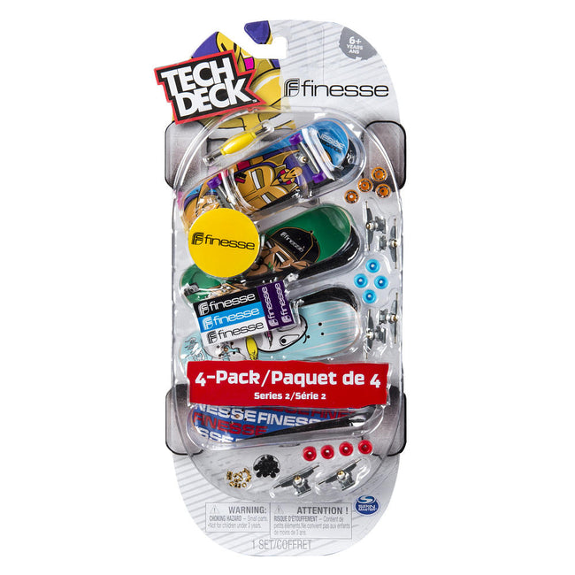 Tech Deck Mini Skateboard-Finesse Series 2-4 Pack - 1