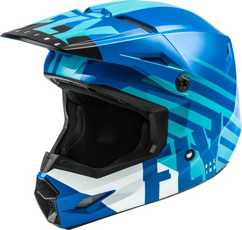 Fly Racing Kinetic Thrive BMX Race Helmet-Blue/White - 5