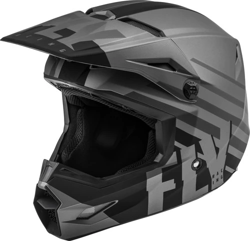 Fly Racing Kinetic Thrive BMX Race Helmet-Matte Gray/Black - 5