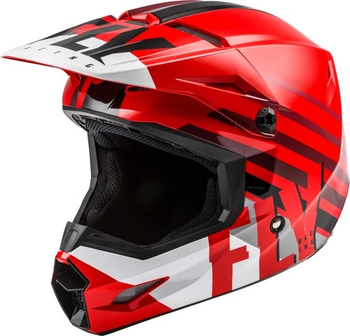 Fly Racing Kinetic Thrive BMX Race Helmet-Red/White/Black - 5