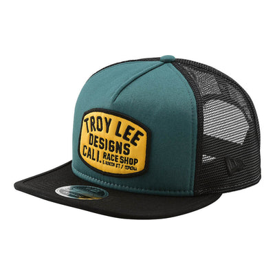 Troy Lee Designs Blockworks Snapback Hat-Pine Needle Green/Gold