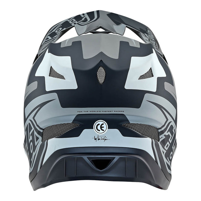 Troy Lee Designs D3 FIberlite Speedcode BMX Race Helmet-Gray - 3