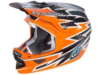 Troy Lee 2013 D3 Carbon Helmet-Zap Orange - 3