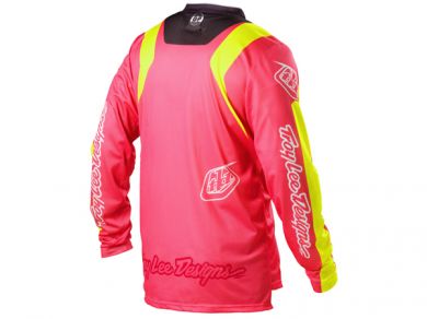 Troy Lee 2013 GP Air BMX Race Jersey-Mirage Pink/Yellow - 2