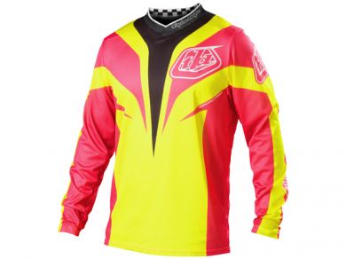 Troy Lee 2013 GP Air BMX Race Jersey-Mirage Pink/Yellow - 3