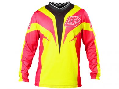 Troy Lee 2013 GP Air BMX Race Jersey-Mirage Pink/Yellow