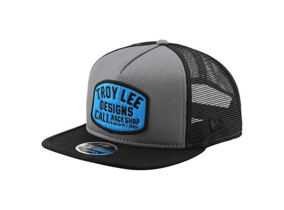 Troy Lee Designs Blockworks Snapback Hat-Storm Gray/Blue