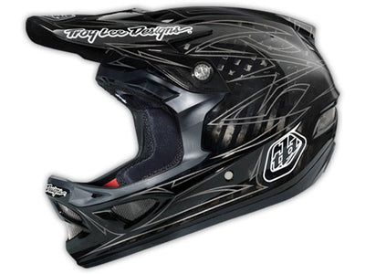 Troy Lee 2015 D3 Pinstripe II Carbon Helmet-Black
