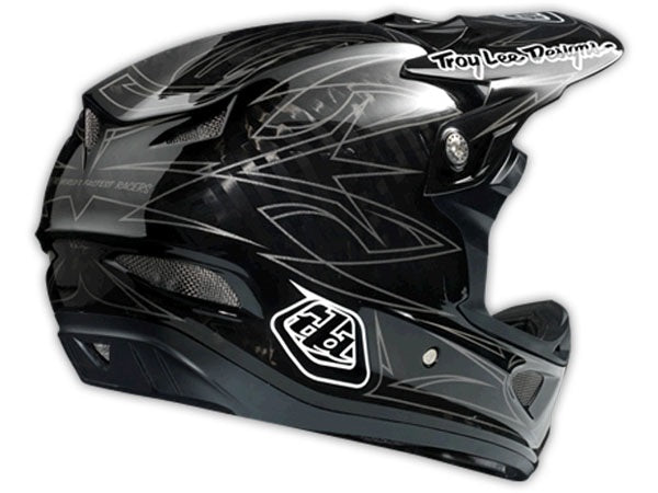Troy Lee 2015 D3 Pinstripe II Carbon Helmet-Black - 3