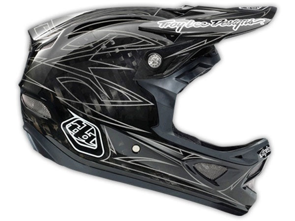 Troy Lee 2015 D3 Pinstripe II Carbon Helmet-Black - 4