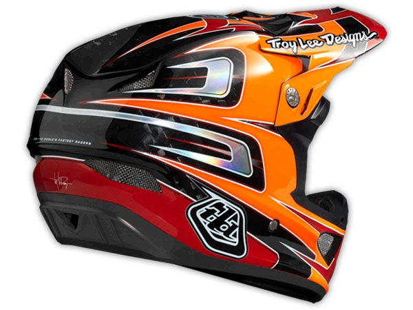 Troy Lee 2014 D3 Speed Carbon Helmet-Orange - 3