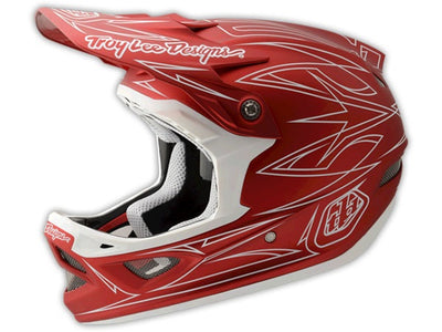 Troy Lee 2014 D3 Pinstripe II Composite Helmet-Red