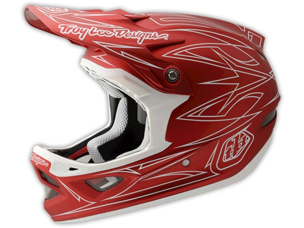 Troy Lee 2014 D3 Pinstripe II Composite Helmet-Red - 1