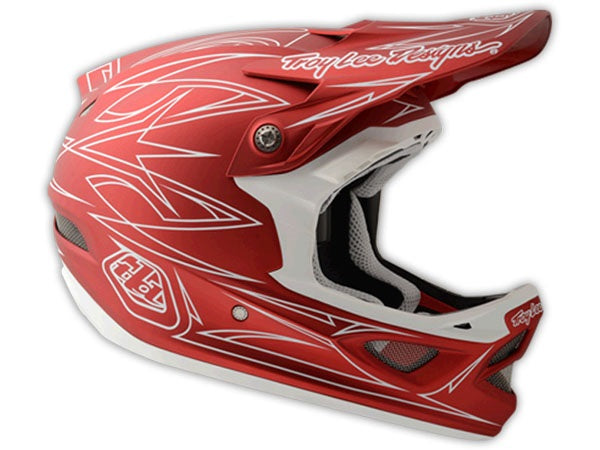 Troy Lee 2014 D3 Pinstripe II Composite Helmet-Red - 2