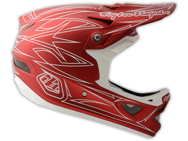 Troy Lee 2014 D3 Pinstripe II Composite Helmet-Red - 4