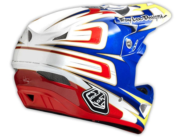 Troy Lee 2014 D3 Speed Composite Helmet-Blue/White - 3