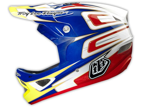 Troy Lee 2014 D3 Speed Composite Helmet-Blue/White - 5