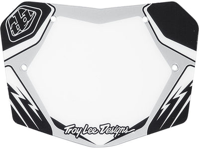 Troy Lee Number Plate-Silver/Black/White