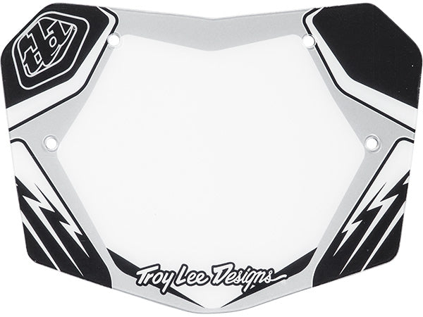 Troy Lee Number Plate-Silver/Black/White - 1