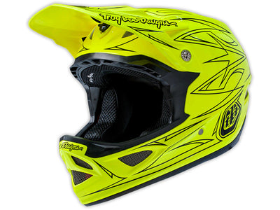 Troy Lee 2013 D3 Pinstripe II Comp Helmet-Fluorescent Yellow