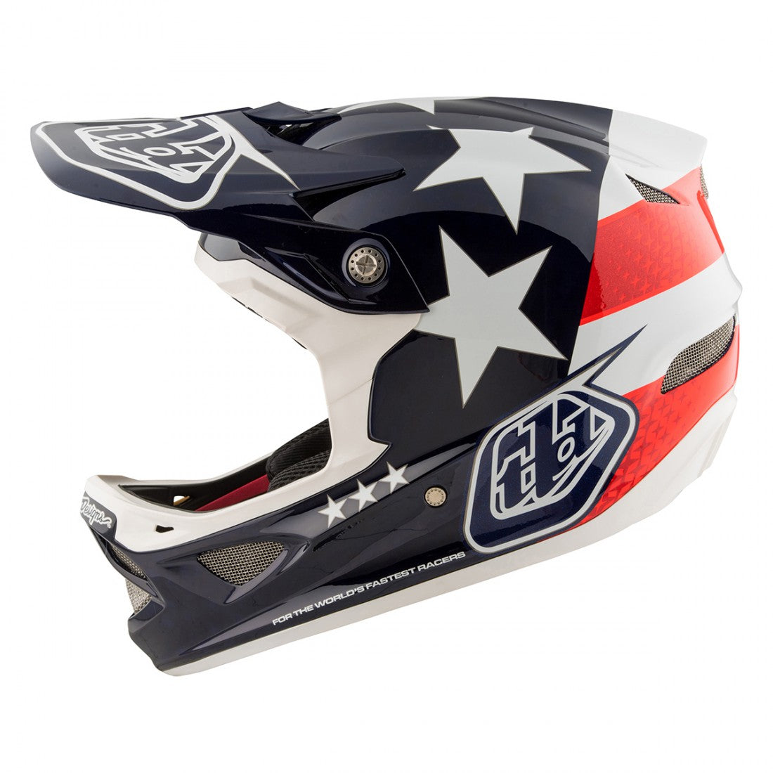Troy Lee D3 Carbon MIPS BMX Racing Helmet-Freedom Blue at J&R