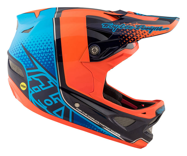 Troy Lee D3 Carbon MIPS Helmet-Starburst Orange - 2