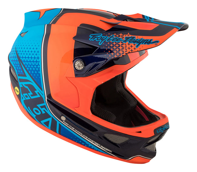 Troy Lee D3 Carbon MIPS Helmet-Starburst Orange - 3