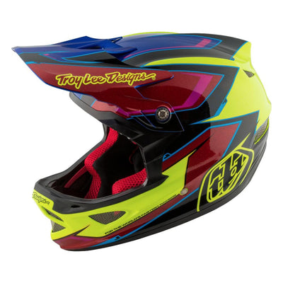 Troy Lee D3 Composite Helmet-Cadence Red/Yellow