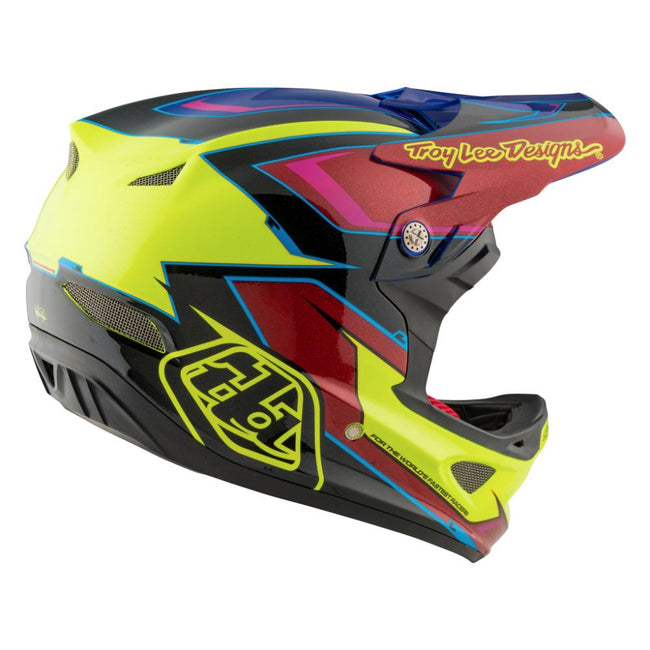 Troy Lee D3 Composite Helmet-Cadence Red/Yellow - 8