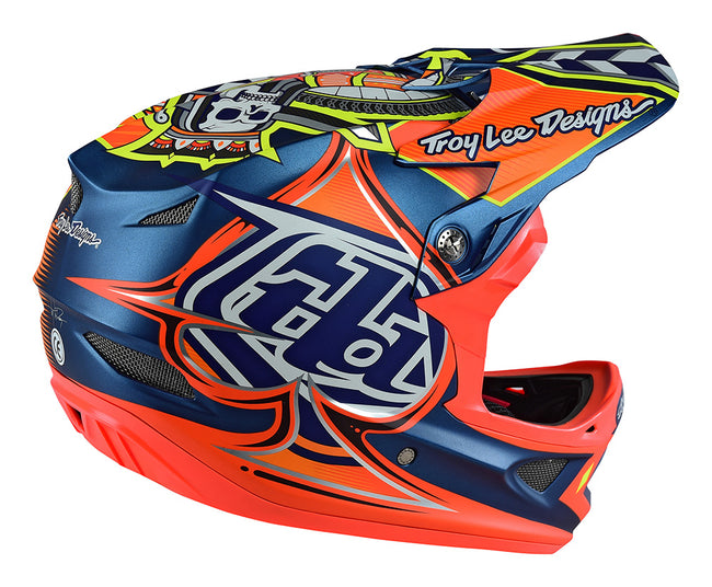Troy Lee D3 Composite Helmet-Longshot Orange - 9